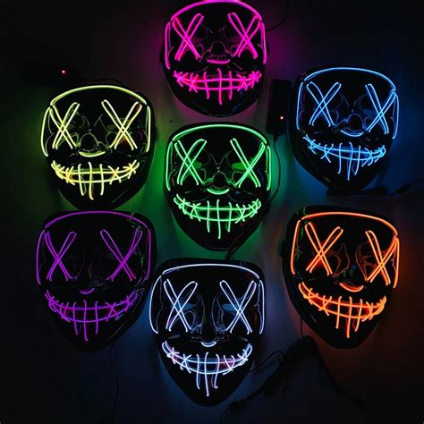 light up halloween mask|glow up mask for halloween.